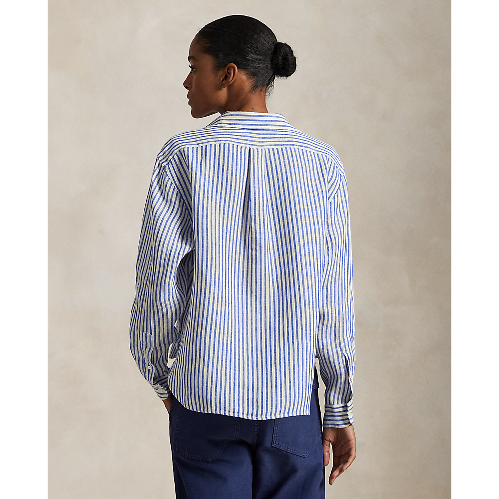 PRL Wide Cropped Gingham Linen Shirt/Košulja 211935130006