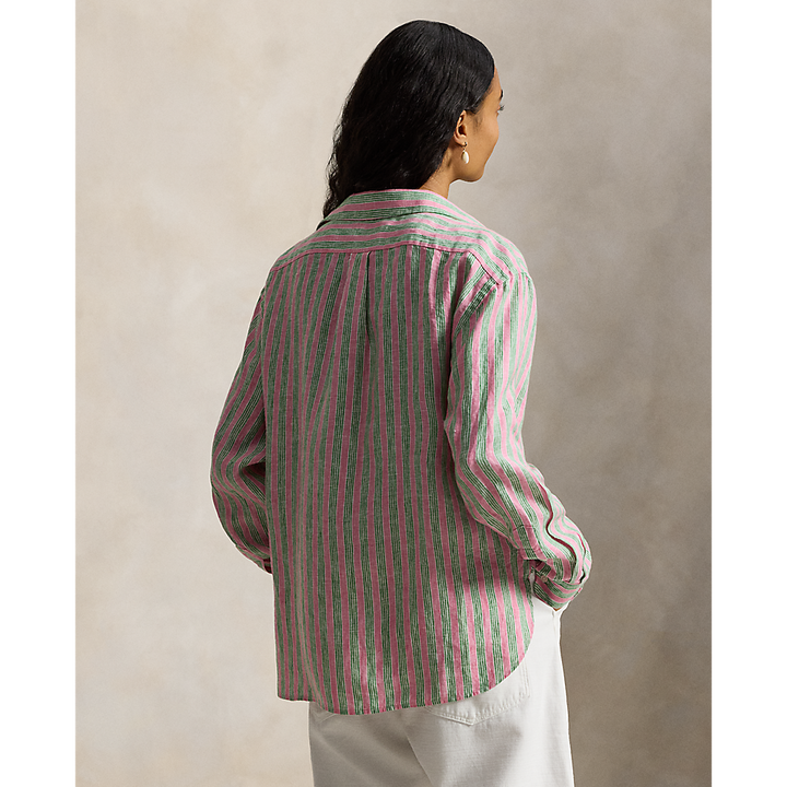 PRL Wide Cropped Gingham Linen Shirt/Košulja 211935130501