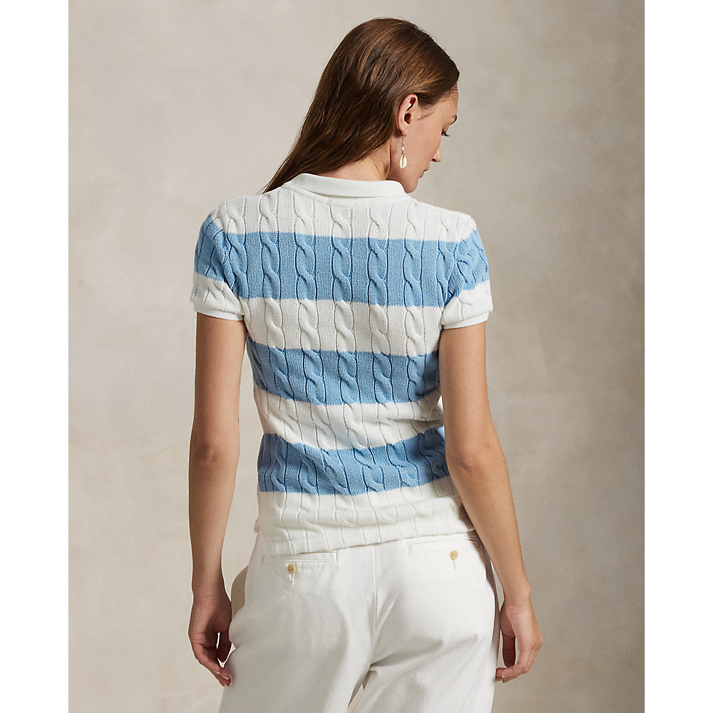 PRL Slim Fit Cable-Knit Polo Shirt/Polo majica 211943043011