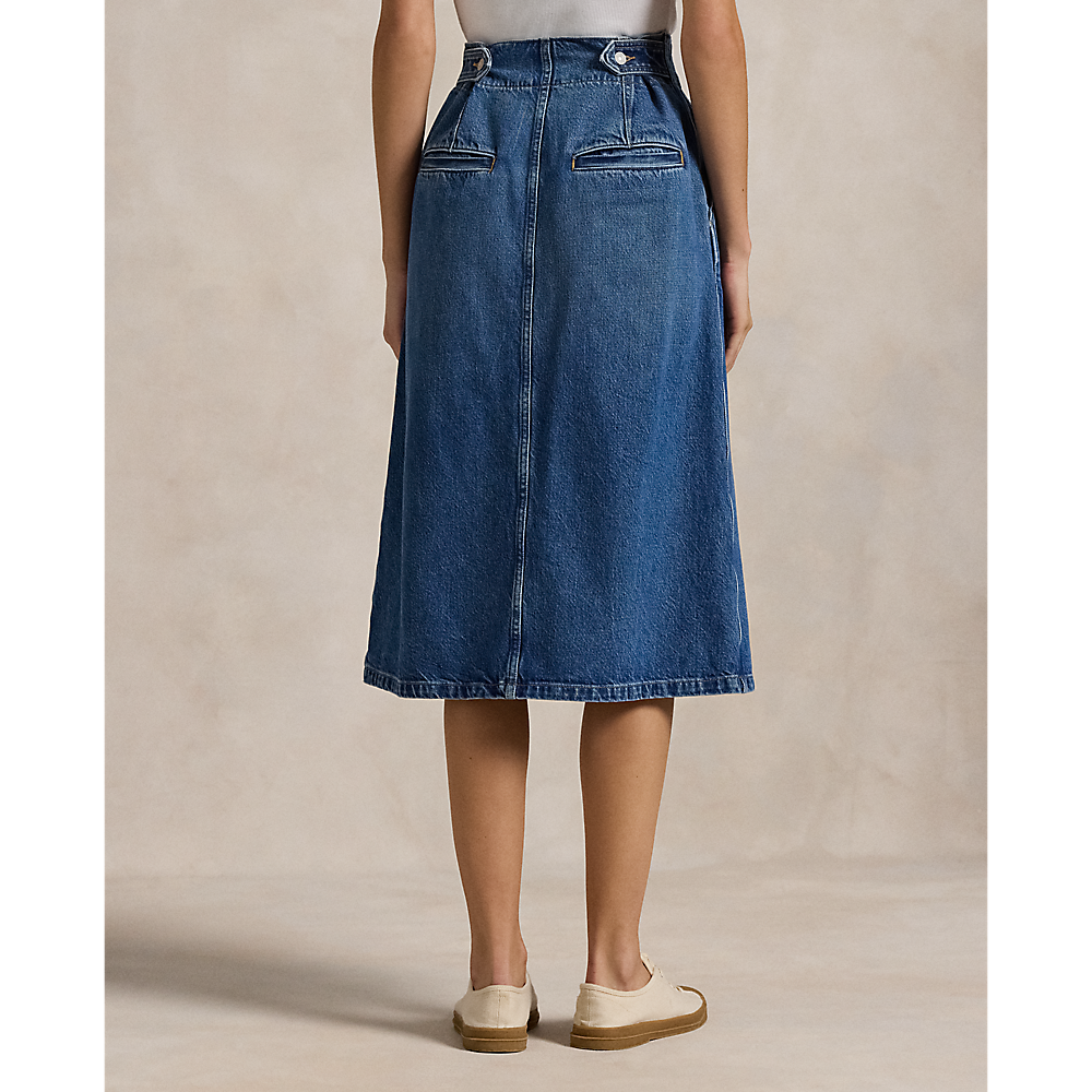 PRL Denim A-Line Midi Skirt/Suknja 211959036001