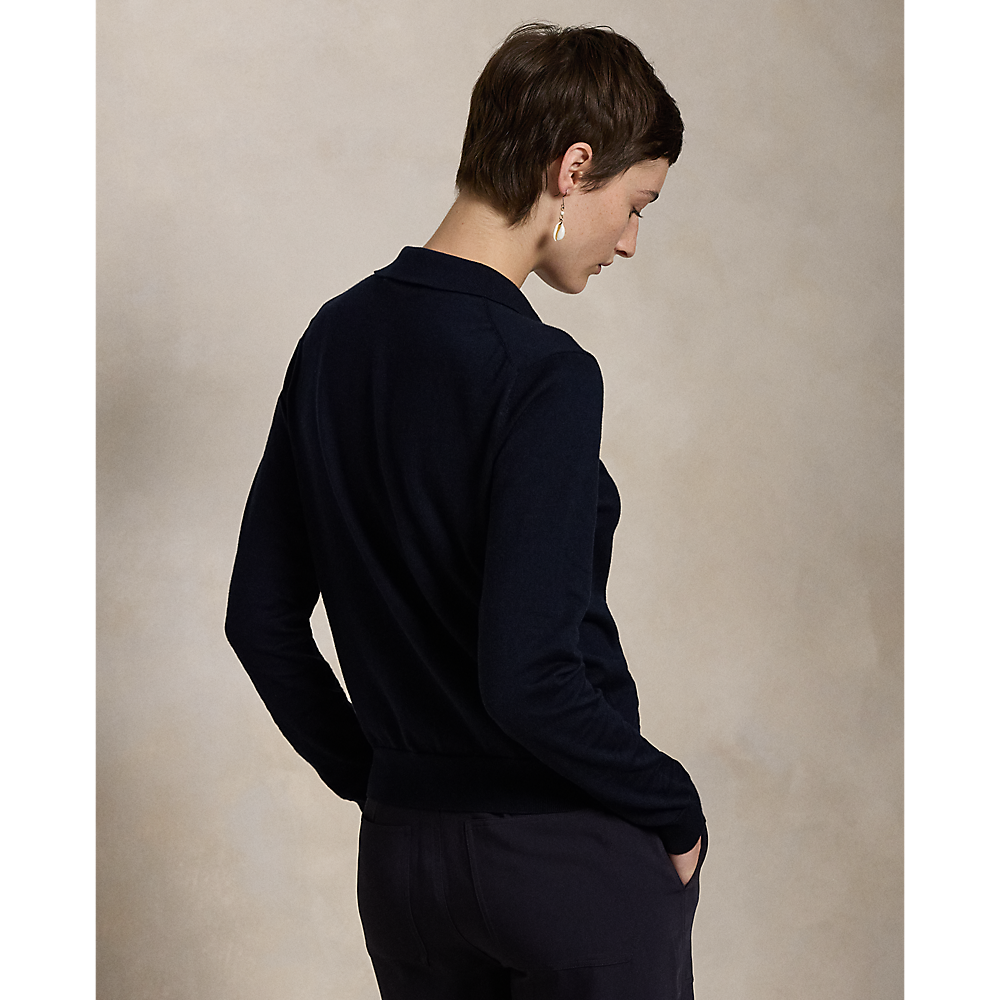 PRL Cotton-Blend Polo Cardigan/Pulover 211959285001