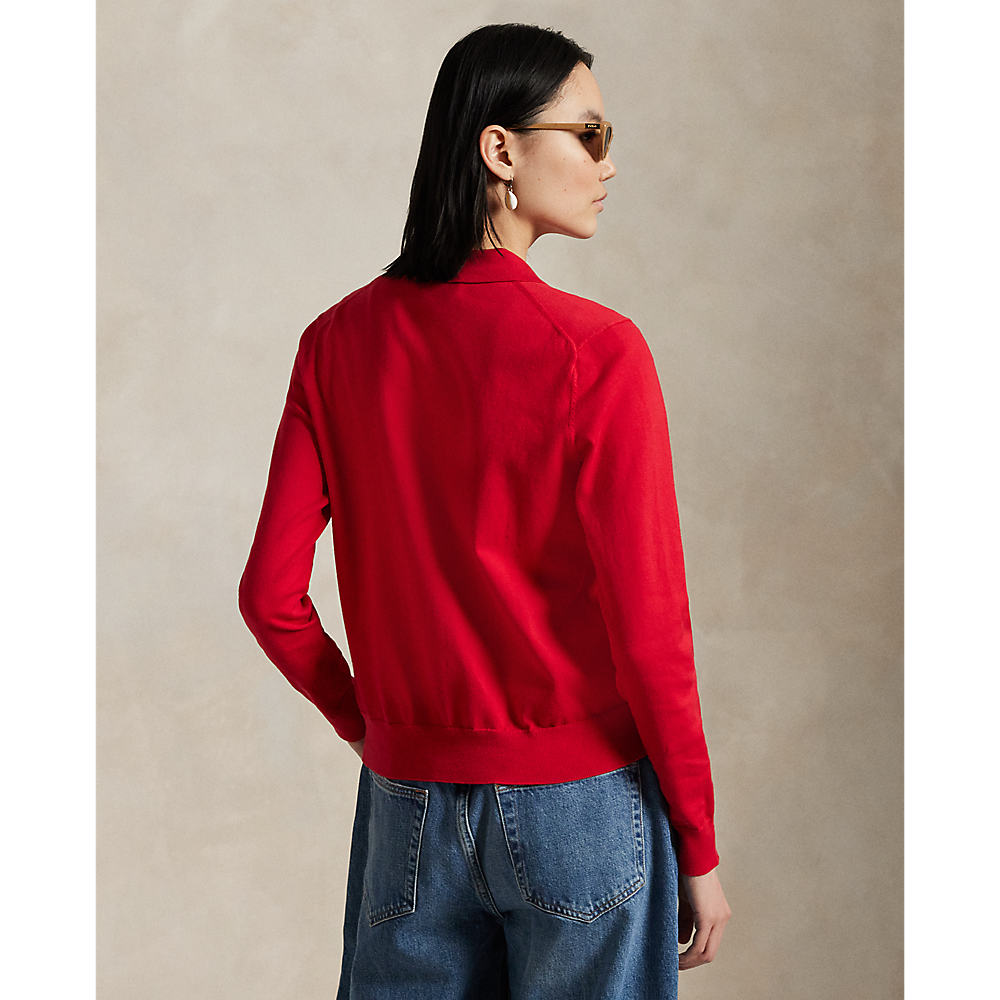 PRL Cotton-Blend Polo Cardigan/Pulover 211959285002