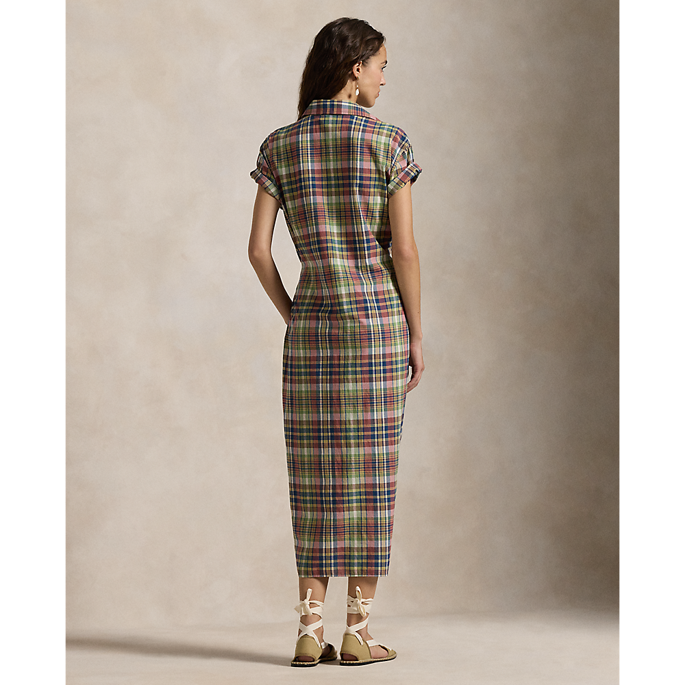 PRL Plaid Cotton Faux-Wrap Shirtdress/Haljina 211959908001