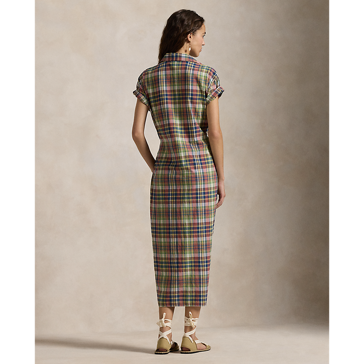 PRL Plaid Cotton Faux-Wrap Shirtdress/Haljina 211959908001