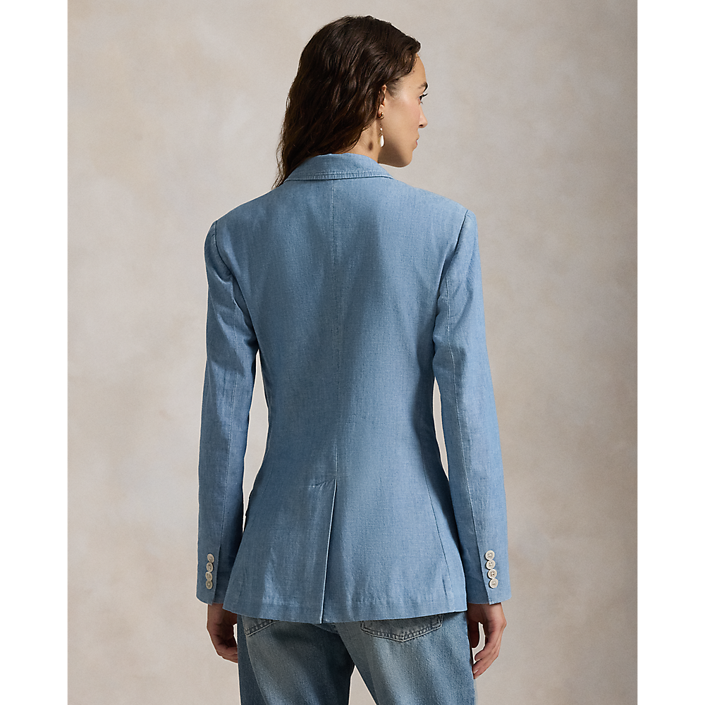 PRL Double-Breasted Chambray Blazer/Sako 211959934001