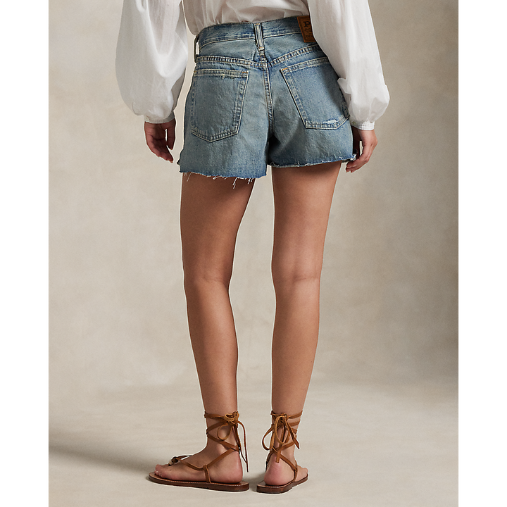 PRL Distressed-Hem Denim Short/Bermude 211963529001