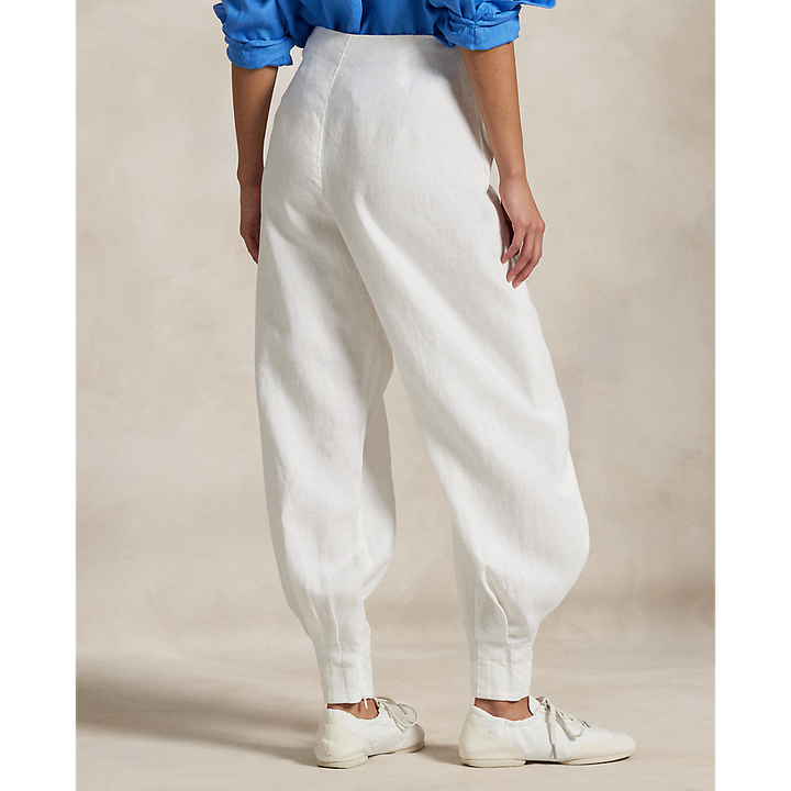 PRL Linen Wide-Leg Tapered Wrap Trouser/Hlače 211965023001