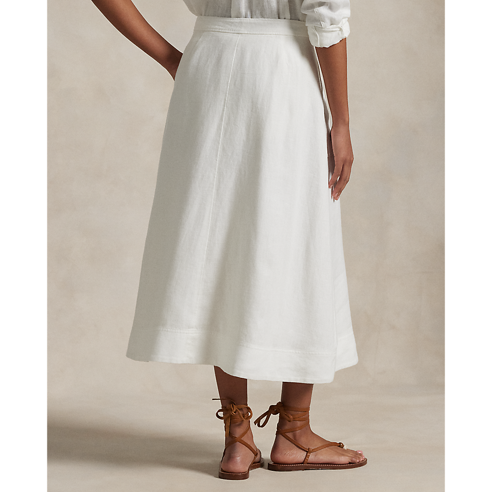 PRL Buttoned Linen A-Line Skirt/Suknja 211965030001