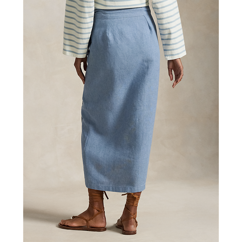 PRL Linen Tie-Wrap Skirt/Suknja 211965033001