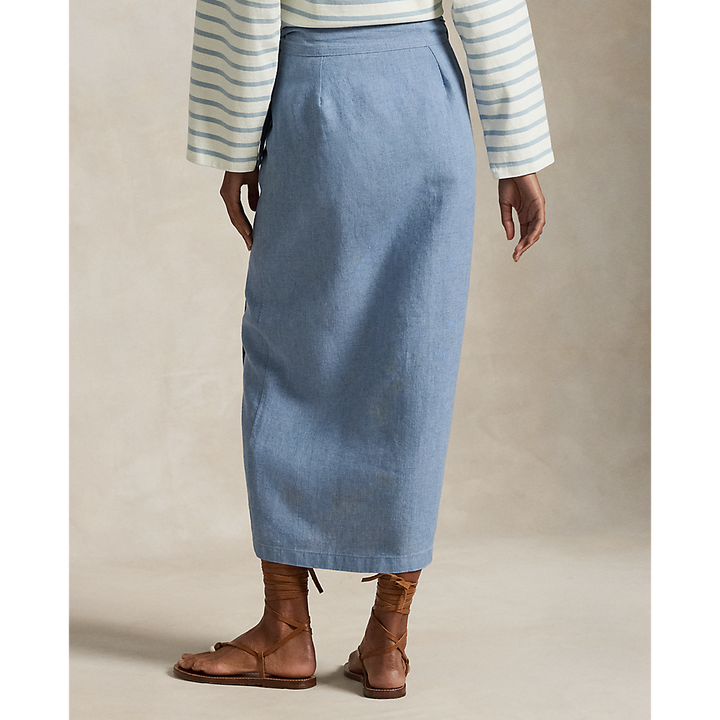 PRL Linen Tie-Wrap Skirt/Suknja 211965033001