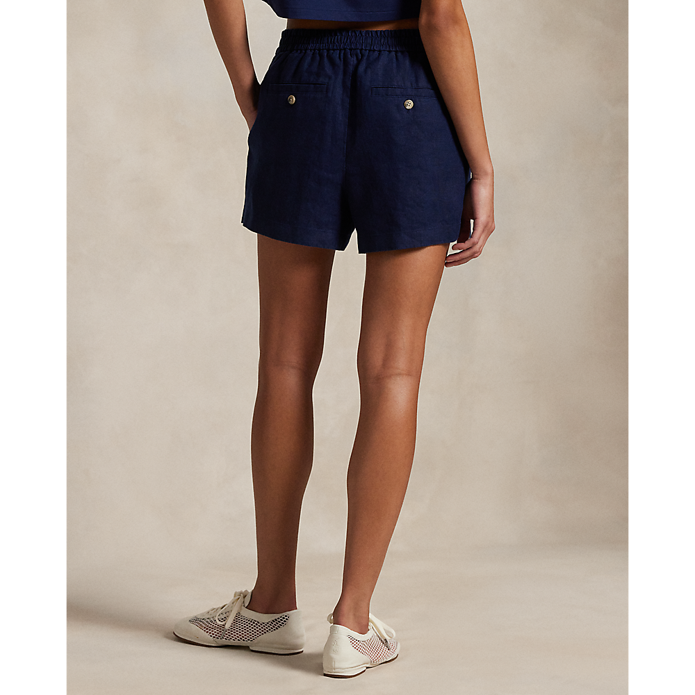 PRL Pleated Linen Drawstring Short/Bermude 211965034002