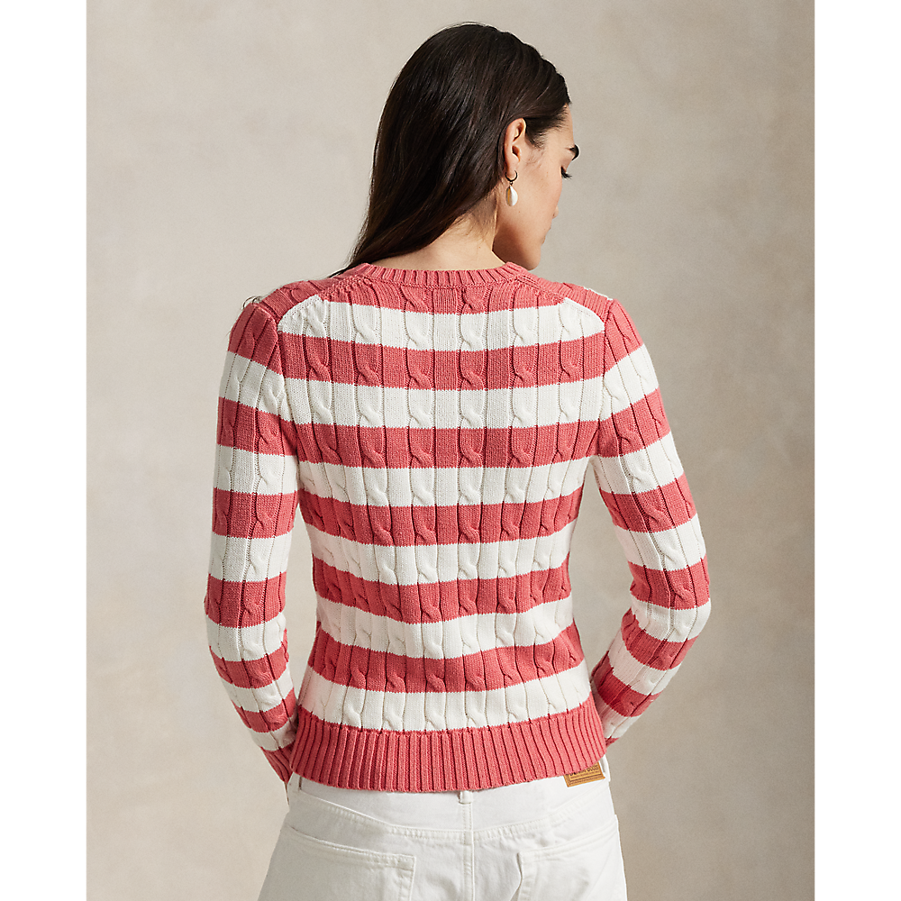 PRL Striped Cotton Cable-Knit Jumper /Pulover 211965754001