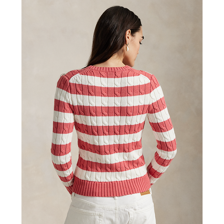 PRL Striped Cotton Cable-Knit Jumper /Pulover 211965754001