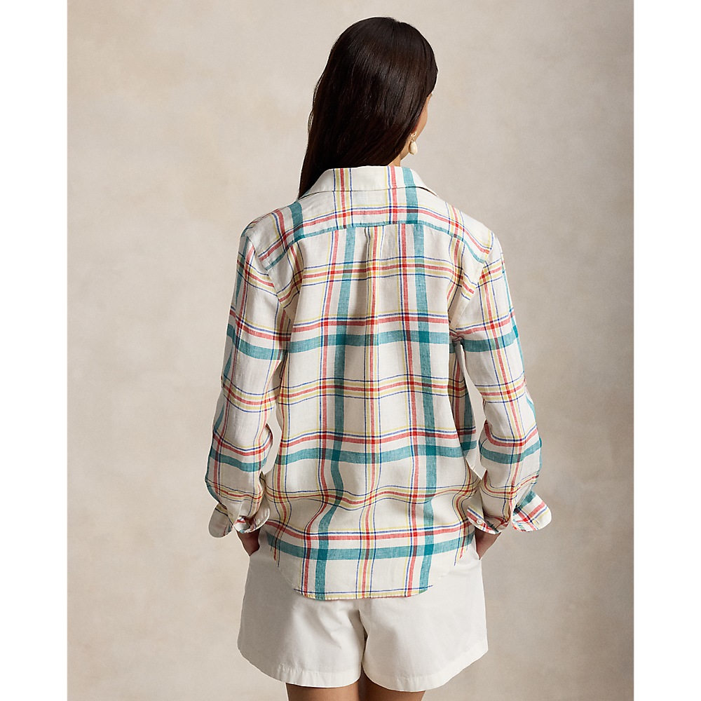 PRL Classic Fit Plaid Linen Shirt /Košulja 211970733501