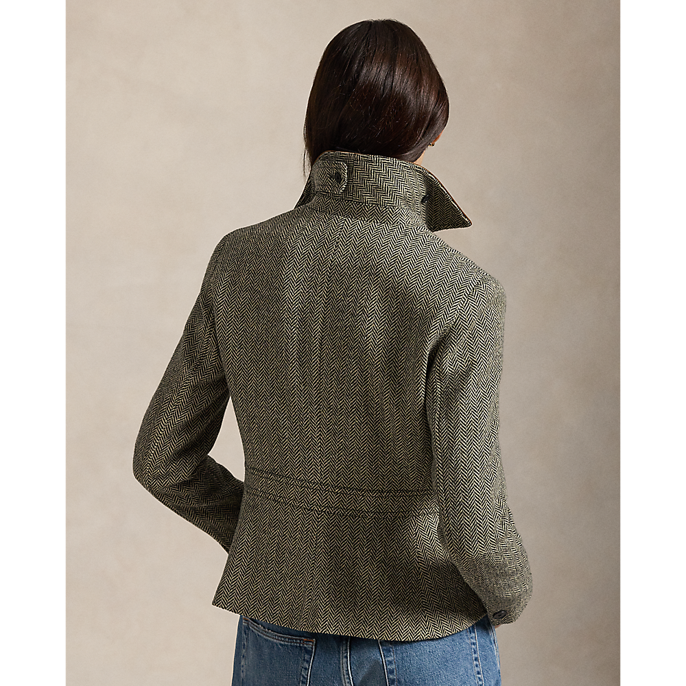 PRL Suede-Trim Herringbone Jacket/Jakna 211971401001