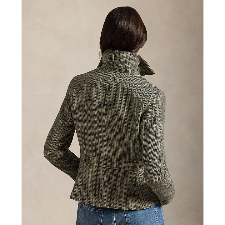 PRL Suede-Trim Herringbone Jacket/Jakna 211971401001