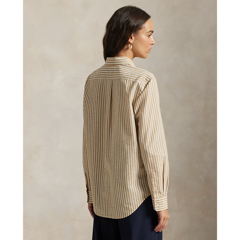 PRL Classic Fit Striped Cotton-Linen Shirt /Košulja 211971514501