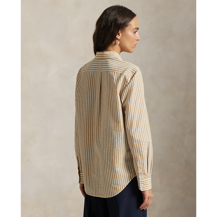 PRL Classic Fit Striped Cotton-Linen Shirt /Košulja 211971514501