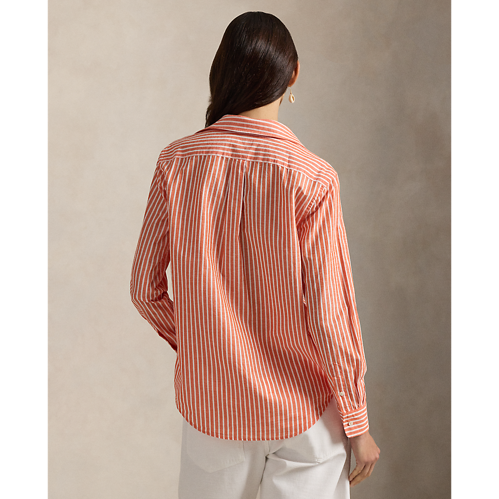 PRL Classic Fit Striped Cotton-Linen Shirt /Košulja 211971514502