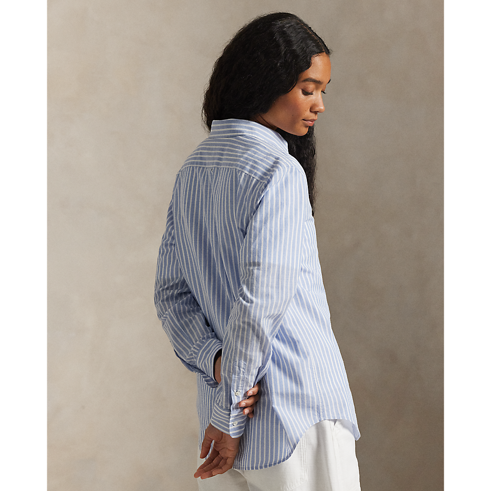 PRL Classic Fit Striped Cotton-Linen Shirt /Košulja 211971514503