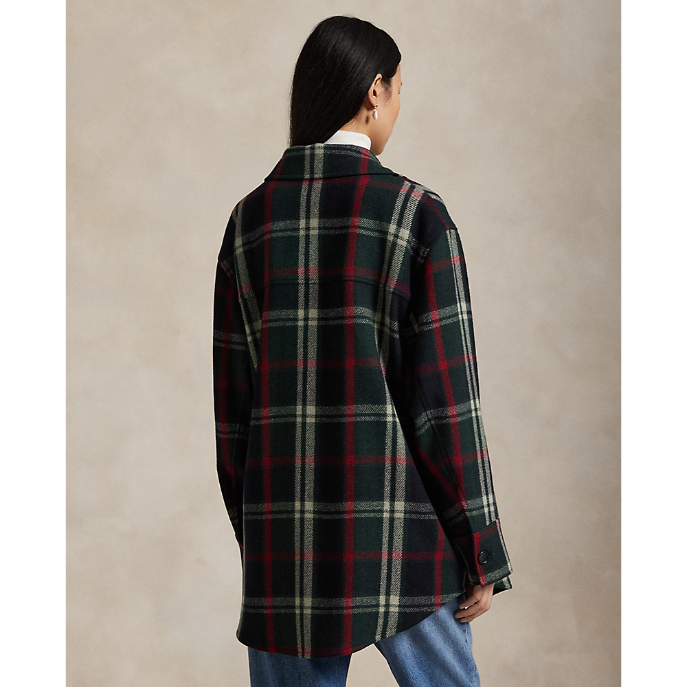 PRL Plaid Wool-Blend Twill Shirt Jacket/Košulja 211971524001