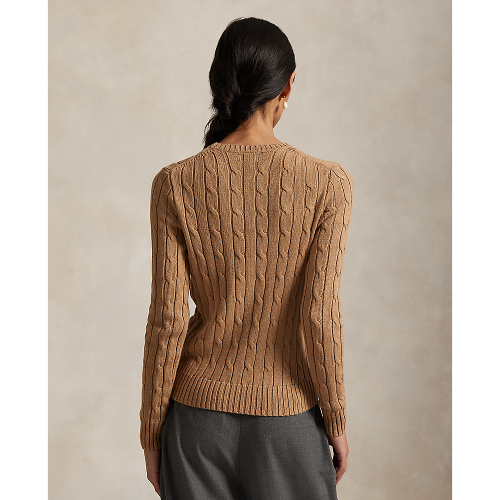 PRL Cable-Knit Cotton Crewneck Sweater  /Pulover 211971795002