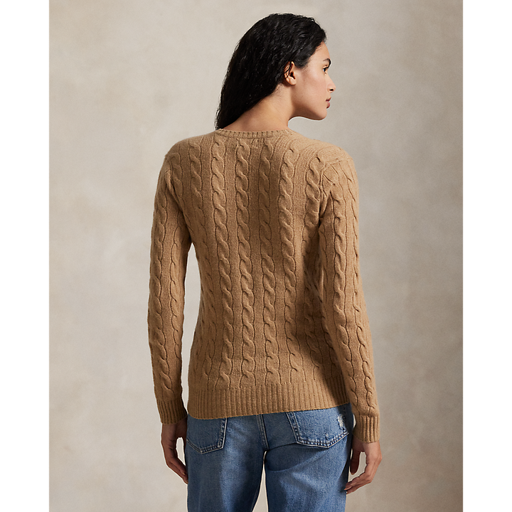 PRL Cable-Knit Wool-Cashmere V-Neck Jumper /Pulover 211971866002