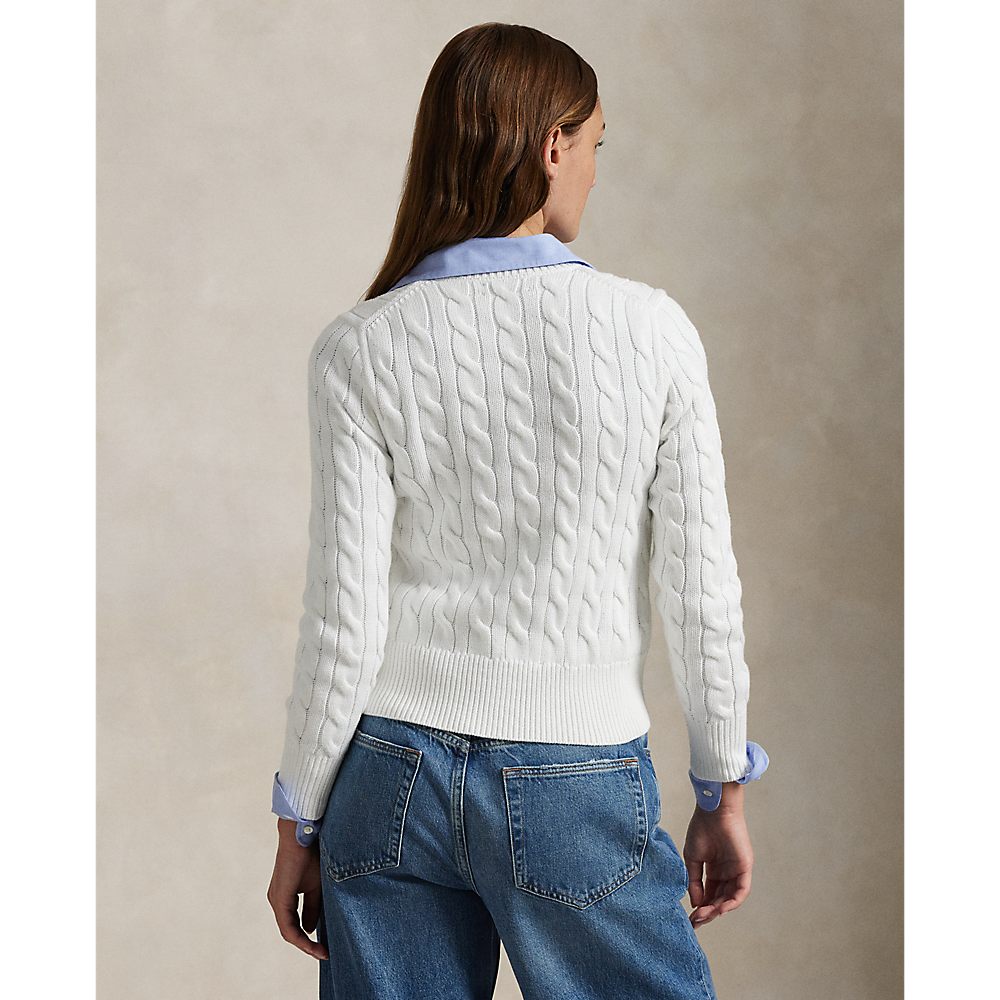 PRL Cable-Knit Cotton Crewneck Cardigan /Pulover 211971868007