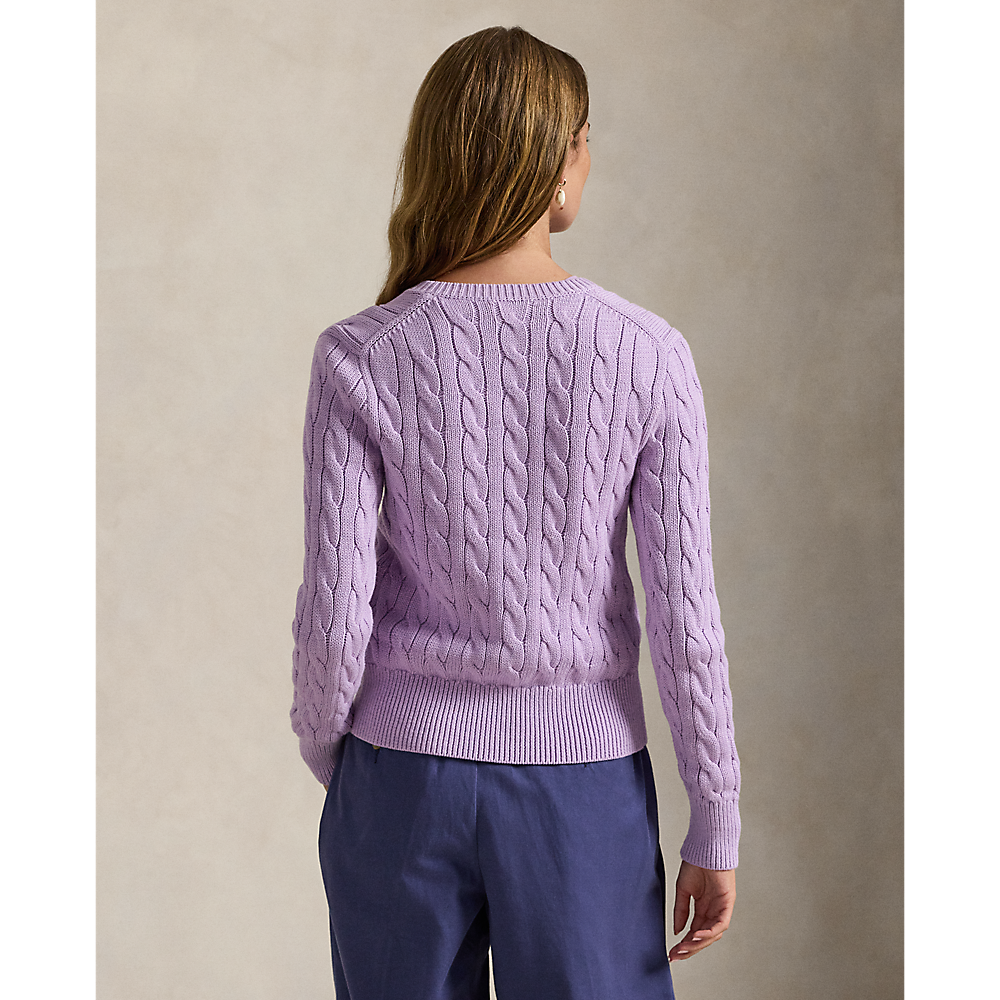 PRL Cable-Knit Cotton Crewneck Cardigan /Pulover 211971868506