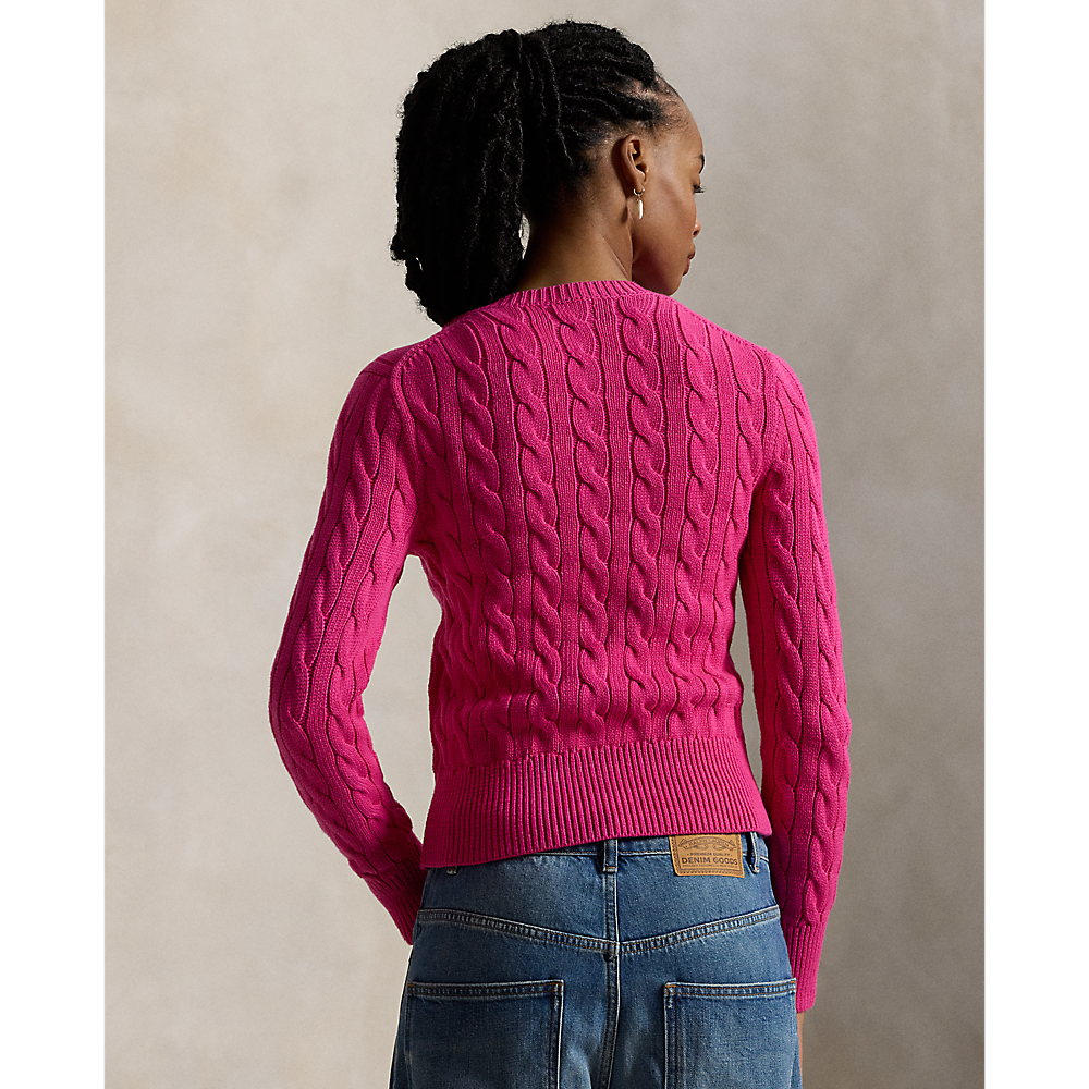 PRL Cable-Knit Cotton Crewneck Cardigan /Pulover 211971868509