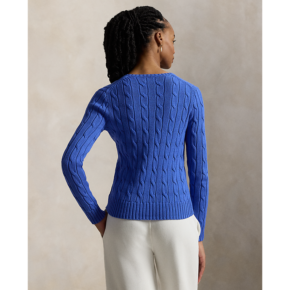 PRL Cable-Knit Cotton V-Neck Jumper/Pulover 211971870504