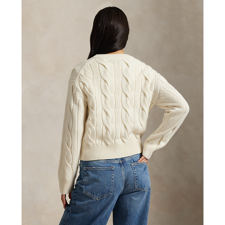 PRL Cable-Knit Wool-Cashmere Cardigan / Pulover 211972128003