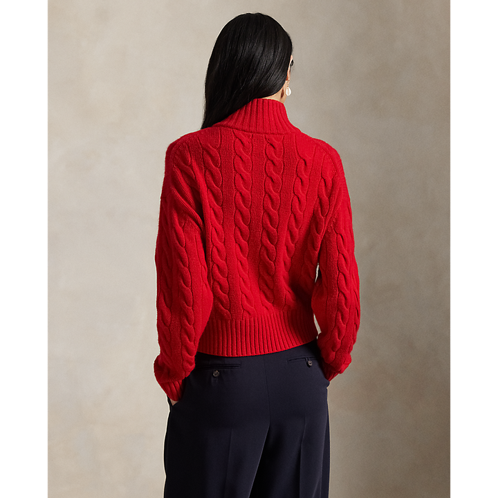 PRL Cable Wool-Cashmere Half-Zip Jumper /Pulover 211972130001