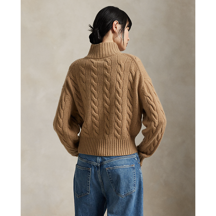 PRL Cable Wool-Cashmere Half-Zip Jumper /Pulover 211972130002