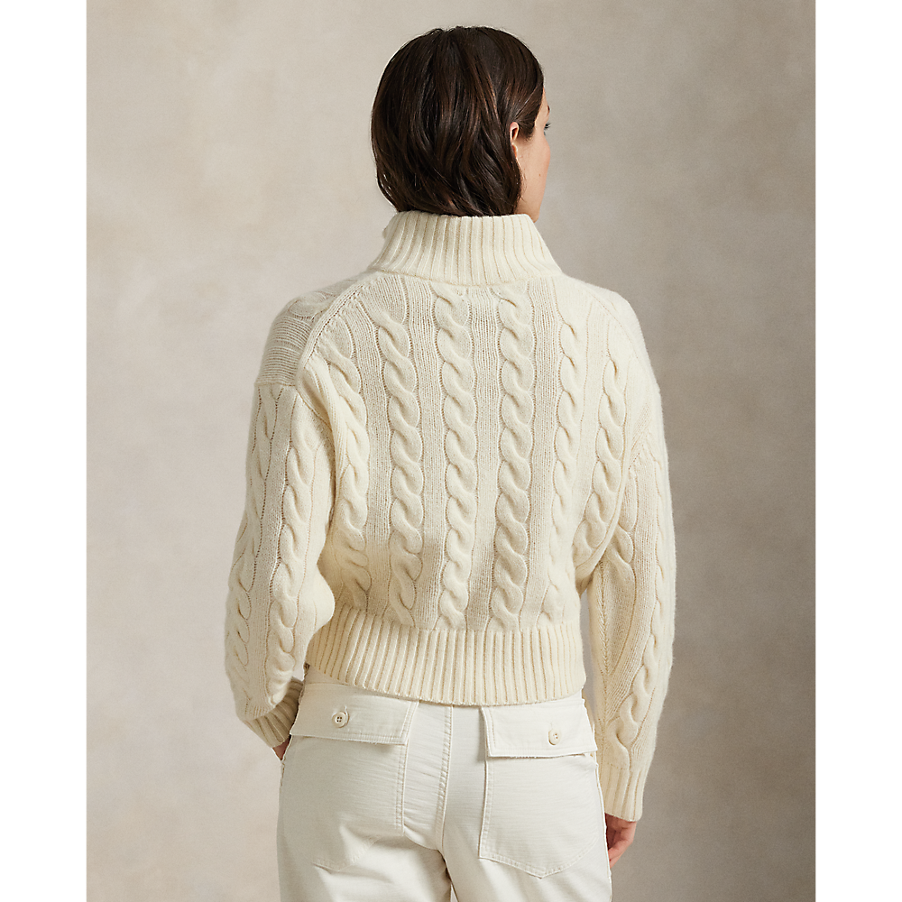 PRL Cable Wool-Cashmere Half-Zip Jumper /Pulover 211972130003