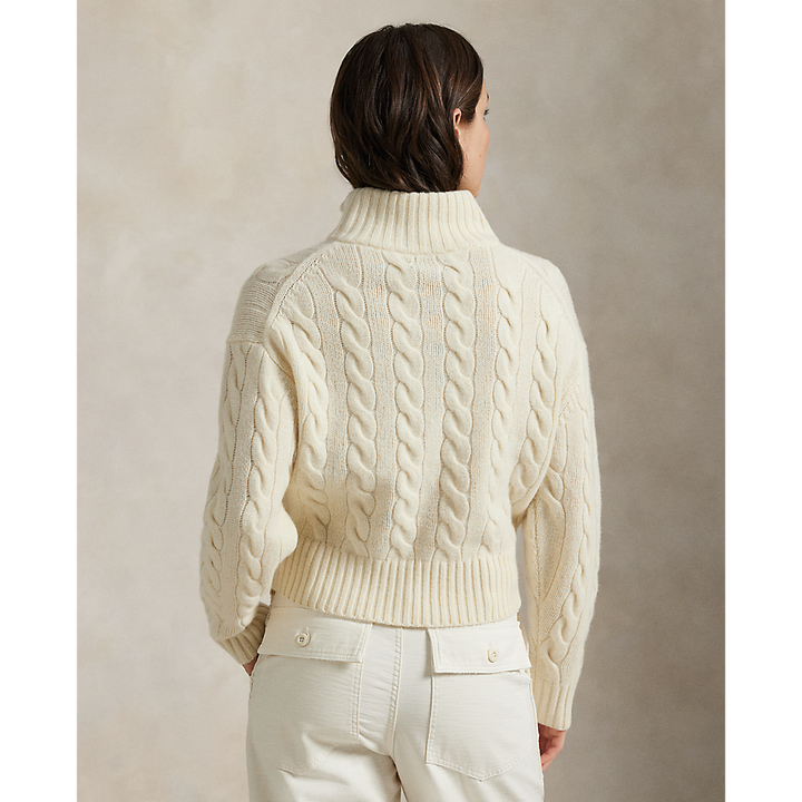 PRL Cable Wool-Cashmere Half-Zip Jumper /Pulover 211972130003