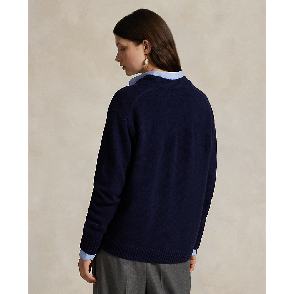 PRL Cable-Trim Wool-Cashmere Cardigan / Pulover 211972133001