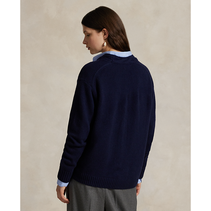 PRL Cable-Trim Wool-Cashmere Cardigan / Pulover 211972133001
