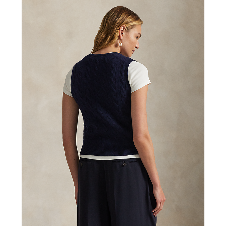 PRL Cable-Knit Wool-Cashmere Sweater Vest/Pulover 211972134001