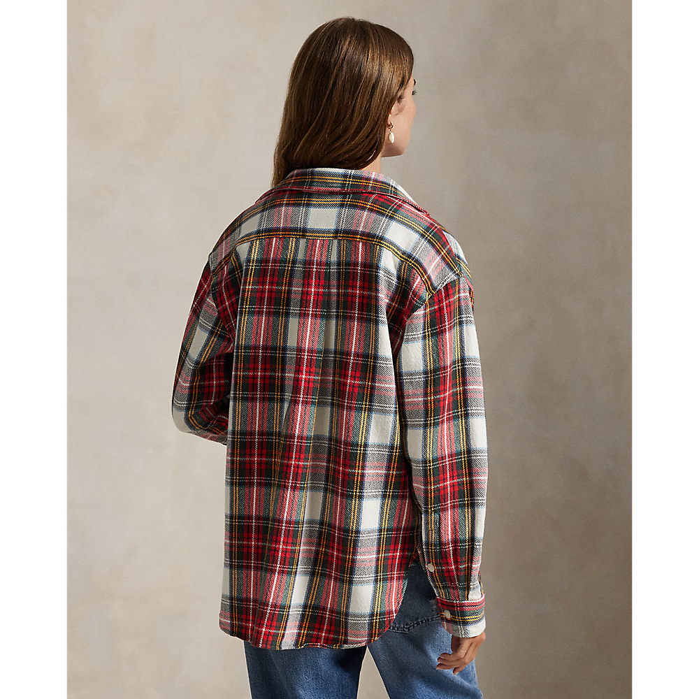 PRL Relaxed Fit Plaid Cotton Twill Shirt/Košulja 211978158001