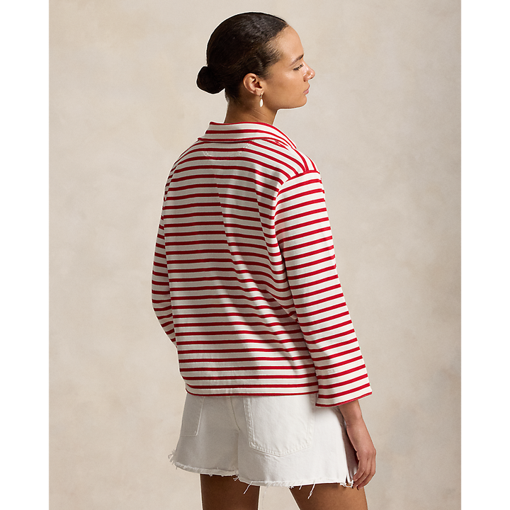 PRL Striped Split-Placket Mariner Tee/Majica 211A12733002