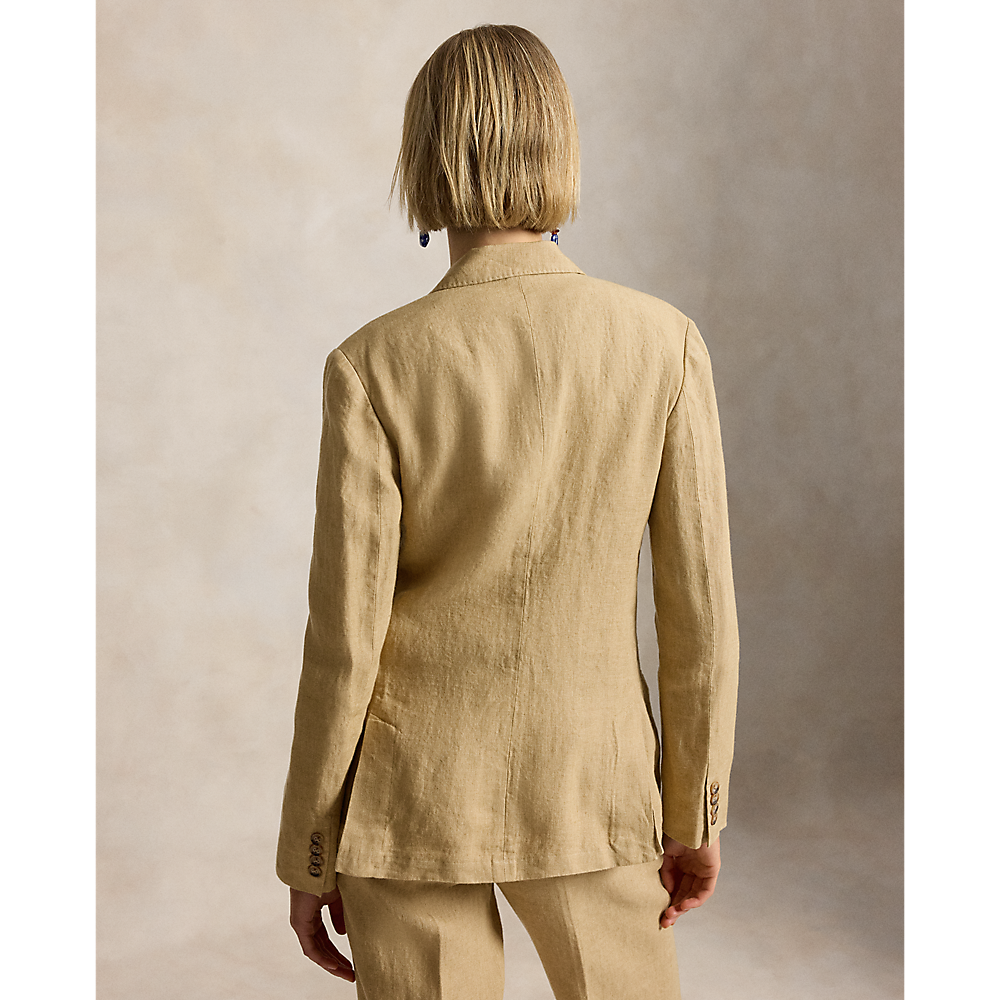PRL Double Breasted Linen Blazer/Sako 211A12778001