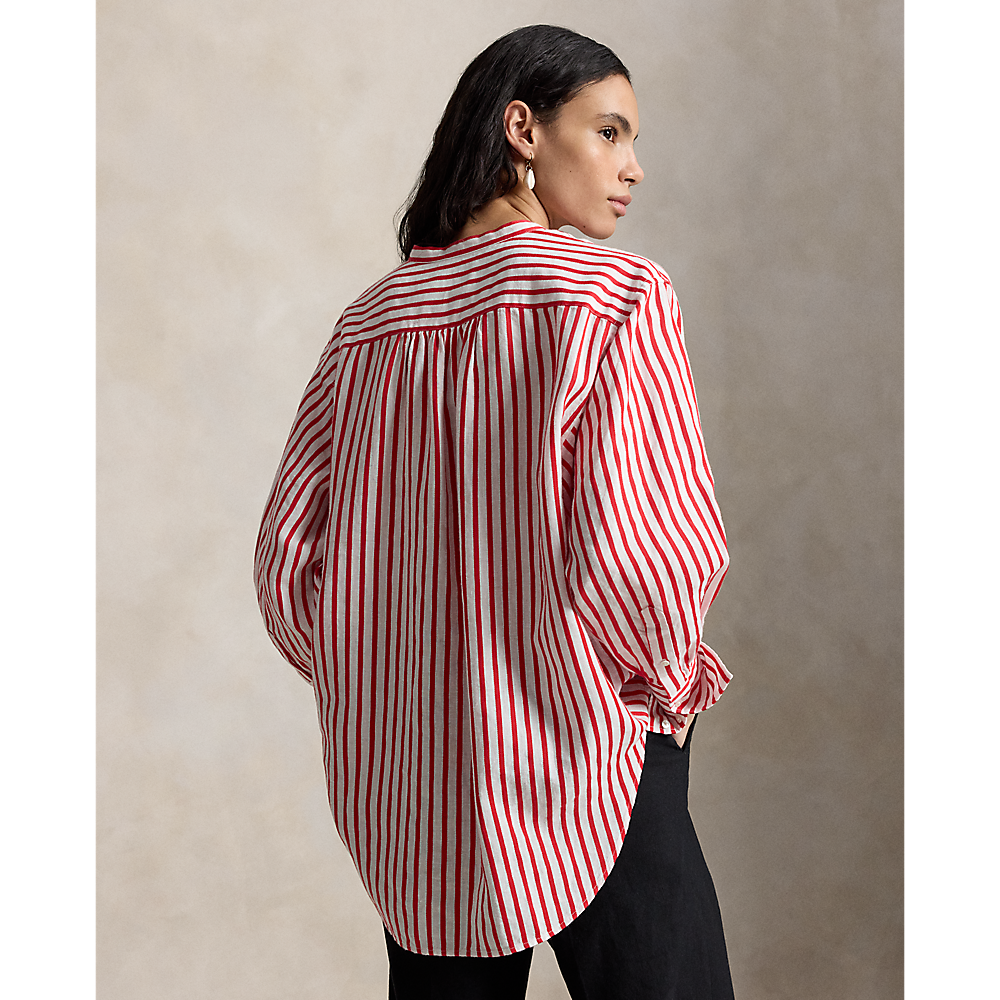 PRL Striped Linen-Cotton Shirt/Košulja 211A12790001