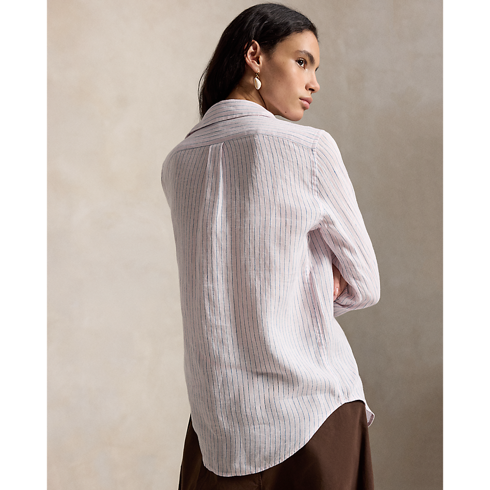 PRL Classic Fit Striped Linen Shirt/Košulja 211A96158011