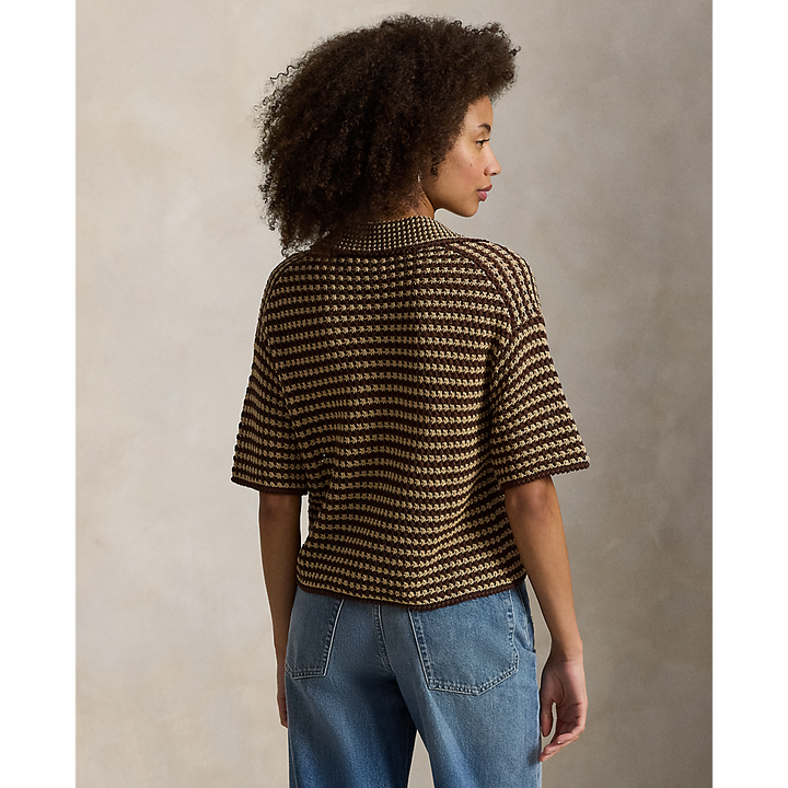 PRL Striped Knit Cotton Polo Shirt/Polo majica 211A96246001