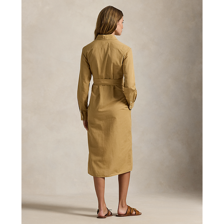 PRL Cotton-Linen Belted Shirtdress/Haljina 211A96346002