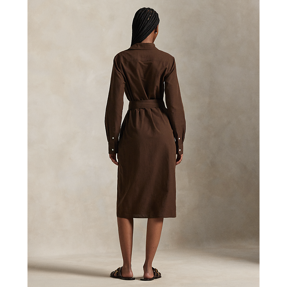 PRL Cotton-Linen Belted Shirtdress/Haljina 211A96346003