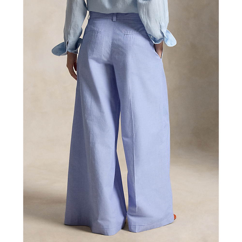 PRL Cotton Relaxed Wide-Leg Pant/Hlače 211B19879001