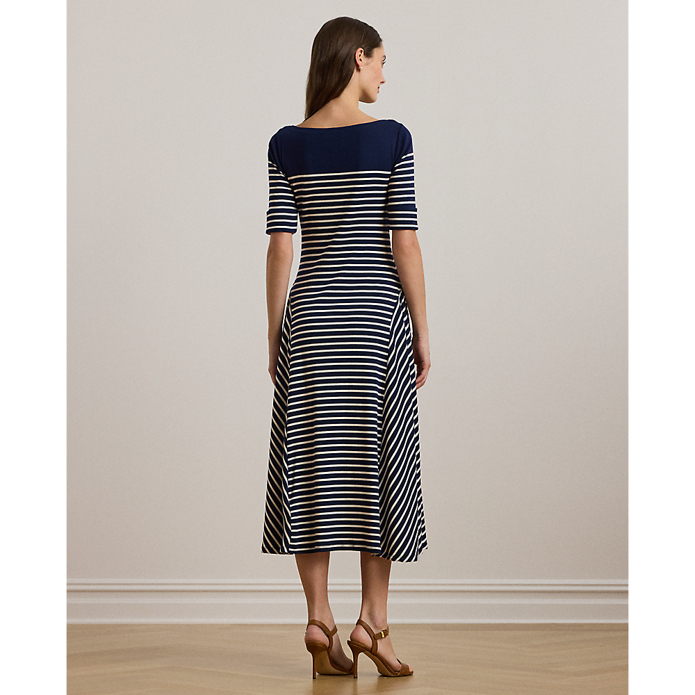 LRL Striped Cotton Midi Dress/Haljina 250957728002