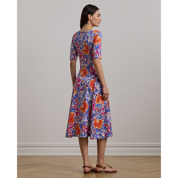 LRL Floral Stretch Cotton Midi Dress/Haljina 250972596001
